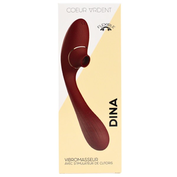 Stimulateur Clitoridien  Vibromasseur Point G 2-en-1 DINA Bordeaux - WS-NV017WIN