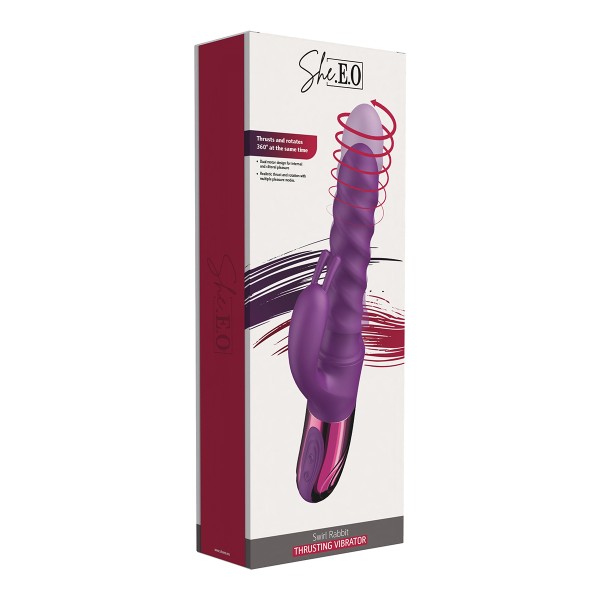 Vibro Swirl Rabbit Thrusting Vibrator - She.E.O