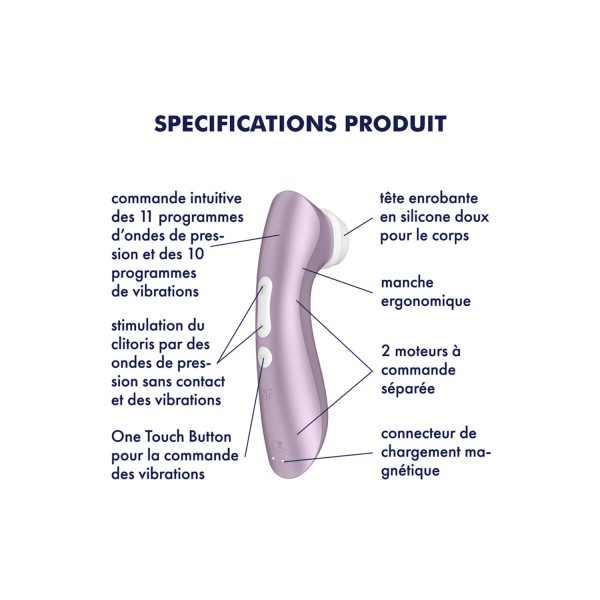 Stimulateur clitoridien Pro 2 violet Satisfyer 