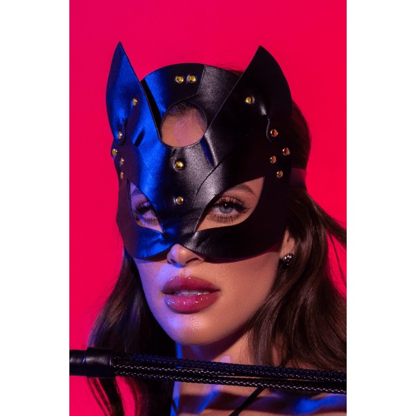 Masque félin en faux cuir - Mapalé