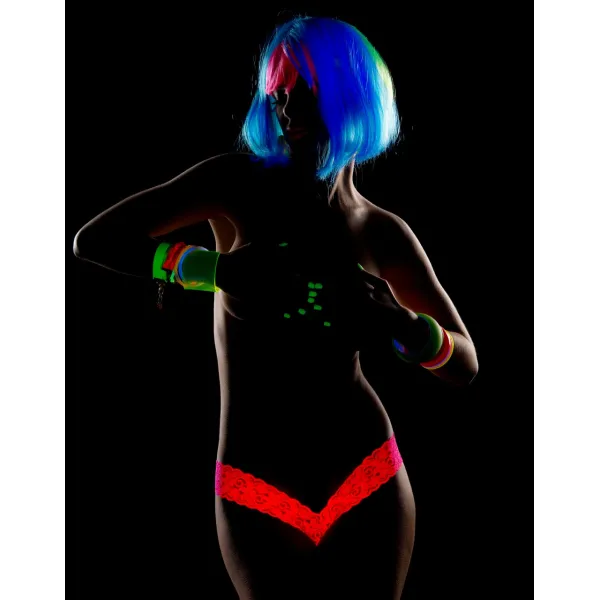 String brésilien rouge en dentelle - MAL93RED