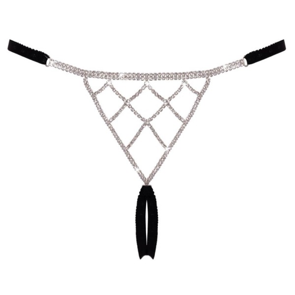 String bijou ouvert noir glamour - Cottelli