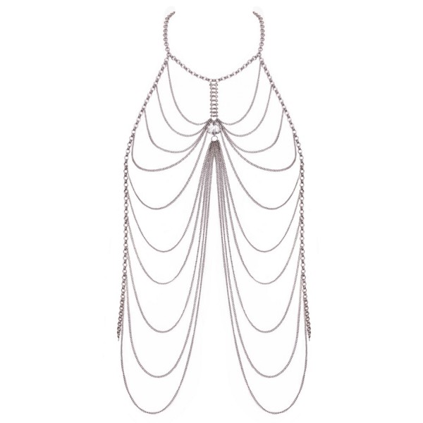 Chaîne de corps argentée avec pierre décorative - Cottelli