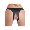 Tanga ouvert en satin avec perles - Cottelli