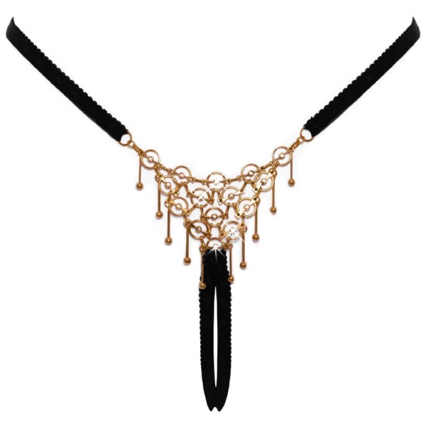 String bijou ouvert noir - Cottelli