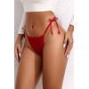 String brodé dans le dos Rouge - Litolu Lingerie