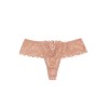 String dentelle dos lacé Rose - Litolu Lingerie