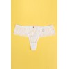 String dentelle dos lacé Blanc - Litolu Lingerie