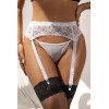 Porte-jarretelles et string Blanc - Litolu Lingerie