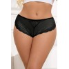 Tanga dentelle bijou Coeur Noir - Litolu Lingerie