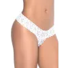 String ouvert brésilien blanc en dentelle - MAL99WHT