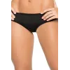 Tanga noir froncé sur les fesses - MAL3025BLK