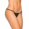 String ficelle en Y noir - MAL1048BLK