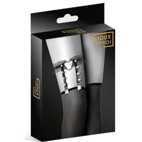 Jarretière noire avec coeur pointes et tulle - CC6060100010