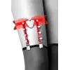 Jarretière rouge avec coeur pointes et tulle - CC6060100030