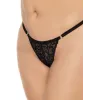 Nuisette noire grande taille motif fleuri et string assorti - MAL7438XBLF