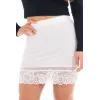 Jupe courte blanche Camélia - LSK2-SWHT
