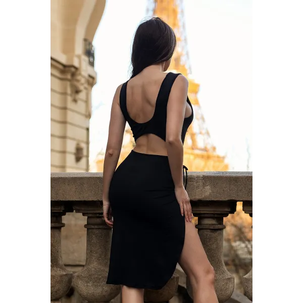 Robe noire Anastasia - LDC01BLK