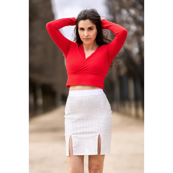 Jupe longue blanche Natacha - LSL3-LWHT