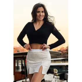 Jupe courte blanche Cassandra - LSL3-SWHT