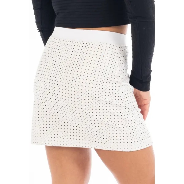 Jupe courte blanche Cassandra - LSL3-SWHT