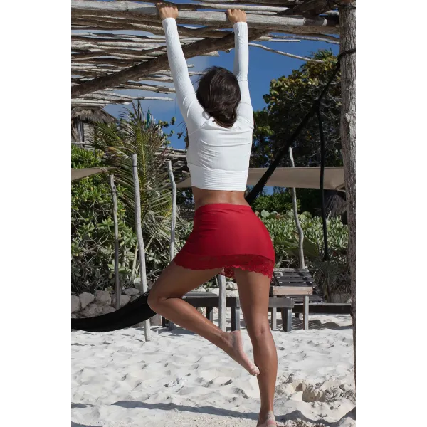 Jupe courte rouge Marina - LSK1-SRED