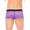 Boxer violet en dentelle délicate - LM2006-67PUR