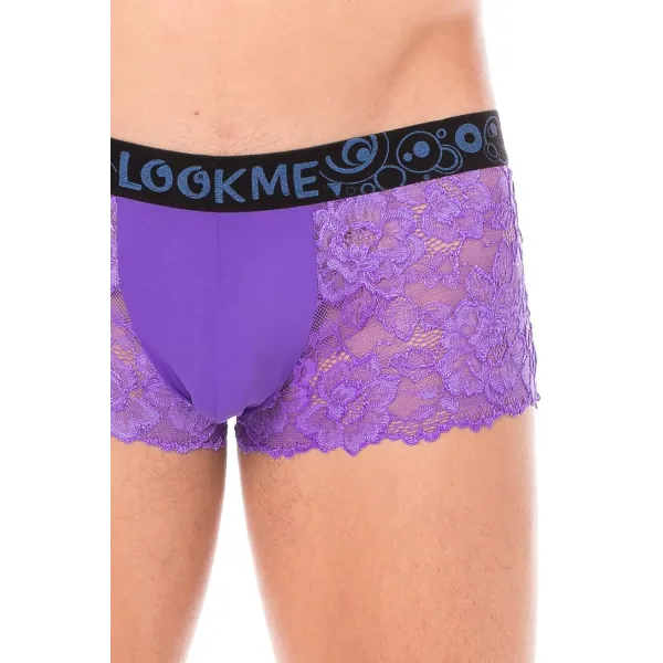 Boxer violet en dentelle délicate - LM2006-67PUR