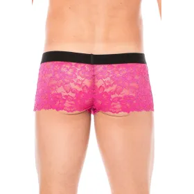 Boxer magenta en dentelle délicate - LM2006-67MAG