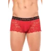 Boxer rouge en dentelle délicate - LM2006-67RED