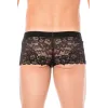 Boxer noir en dentelle délicate - LM2006-67BLK