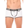 Mini-Pants blanc échancré avec zip - LM2003-68WHT