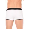Mini-Pants blanc échancré avec zip - LM2003-68WHT