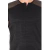 T-shirt noir rayé opaque et transparent - LM2906-81BLK
