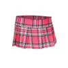 Mini-jupe plissée rose vif style ecossais - ML25074HPK
