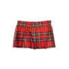 Mini-jupe plissée rouge style ecossais - ML25074RED