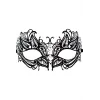 Masque vénitien Greta rigide noir avec strass  -  HMJ-005BK