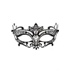 Masque vénitien Asia rigide noir avec strass - HMJ-028BK