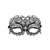 Masque vénitien Giulia rigide noir avec strass  - HMJ-035BK