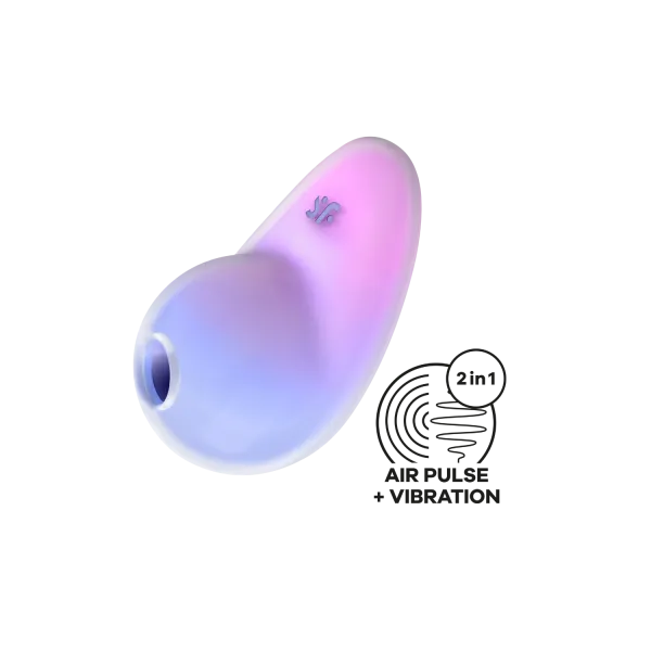Stimulateur clitoridien par onde de pression sans contact et par vibration USB violet et rose, Pixie Dust Satisfyer - CC597836
