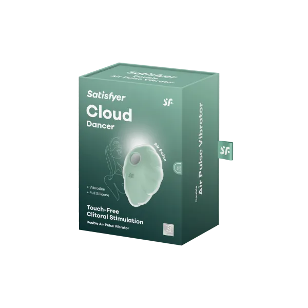Stimulateur clitoridien par onde de pression sans contact et par vibration USB vert menthe, Cloud Dancer Satisfyer - CC597838
