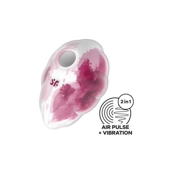 Stimulateur clitoridien par onde de pression sans contact et par vibration USB rose et blanc, Cloud Dancer Satisfyer - CC597839