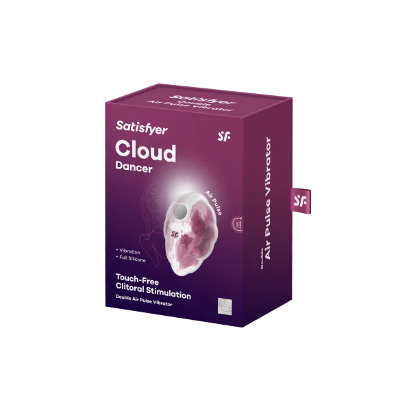 Stimulateur clitoridien par onde de pression sans contact et par vibration USB rose et blanc, Cloud Dancer Satisfyer - CC597839