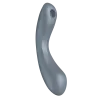 2 en 1 Stimulateur clitoridien air pulsé et vibromasseur point G Curvy Trinity 1 Gris Satisfyer - CC597819