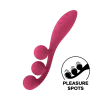 Vibromasseur triple stimulation flexible, anal, vaginale, clitoridienne Tri Ball rouge USB Satisfyer - CC597817