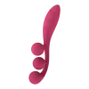Vibromasseur triple stimulation flexible, anal, vaginale, clitoridienne Tri Ball rouge USB Satisfyer - CC597817