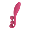 Vibromasseur triple stimulation flexible, anal, vaginale, clitoridienne Tri Ball rouge USB Satisfyer - CC597817