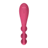 Vibromasseur triple stimulation flexible, anal, vaginale, clitoridienne Tri Ball rouge USB Satisfyer - CC597817