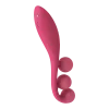 Vibromasseur triple stimulation flexible, anal, vaginale, clitoridienne Tri Ball rouge USB Satisfyer - CC597817