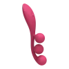 Vibromasseur triple stimulation flexible, anal, vaginale, clitoridienne Tri Ball rouge USB Satisfyer - CC597817